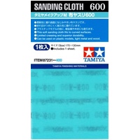 TAMIYA 87231 SANDING CLOTH 600 170X130MM