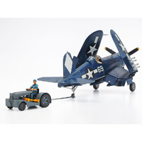TAMIYA 61085 VOUGHT F4U-1D CORSAIR WITH MOTO-TUG 1/35 SCALE PLASTIC MODEL KIT