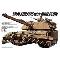 TAMIYA 35158 ABRAMS TANK U.S.M1A1 WITH MINE PLOW  1/35 SCALE PLASTIC MODEL KIT