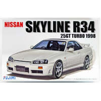 FUJIMI 03967 NISSAN R34 SKYLINE  25 GT TURBO 1998 ID-124  1/24 SCALE PLASTIC MODEL KIT CAR