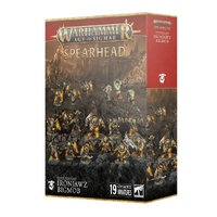 WARHAMMER AGE OF SIGMAR 70-893 SPEARHEAD ORRUK WARCLANS IRONJAWZ BIGMOB INCLUDES 19 MINIATURES