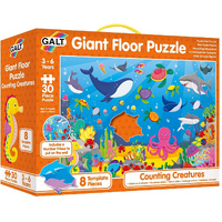 GALT GIANT FLOOR PUZZLE COUNTING CREATURES 30PCS