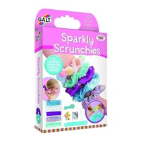 GALT SPARKLY SCRUNCHIES WITH 5 SCRUNCHIES TO MAKE WITH SEQUINS AND POMPOMS
