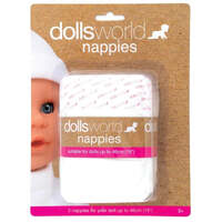 DOLLS WORLD NAPPIES SUITABLE FOR DOLLS UP TO 46CM 5 PIECES