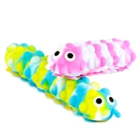 KEYCRAFT TUTTI FRUTTI CATERPILLAR FIDGET TOY - PINK-WHITE