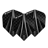 TARGET VISION ULTRA 3 DART FLIGHTS - SET OF 3 STANDARD 100 MICRON - BLACK