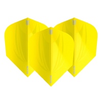 TARGET ID PRO ULTRA DART FLIGHTS - SET OF 3 No6 SHAPE 100 MICRON - YELLOW