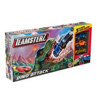 HTI TEAMSTERZ TURBO CITY DINO ATTACK PLAYSET WITH 3 DIECAST CARS
