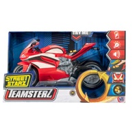 TEAMSTERZ STREET MOVERZ RED WHEELIE BIKE WITH LIGHT AND SOUND