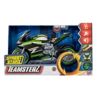 TEAMSTERZ STREET MOVERZ GREEN WHEELIE BIKE WITH LIGHT AND SOUND