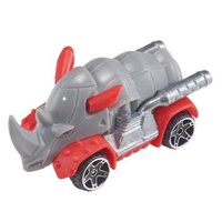 TEAMSTERZ BEAST MACHINES GREY AND RED RHINO SHORTCARD