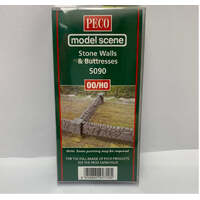 PECO MODEL SCENE 5090 STONE WALLS AND BUTTRESSES OO/HO GAUGE