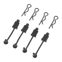ARRMA ARAC3447 BODY CLIP RETAINER 1/8 SCALE BLACK, 4 PIECES, AR390178
