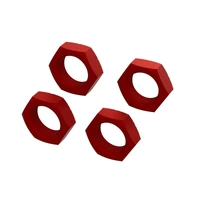 ARRMA ARA310929 ALUMINIUM WHEEL NUT 24MM RED 4 PIECES SUIT 8S MODELS