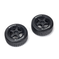 ARRMA ARA550095 DBOOTS HOONS WHEELS/TYRES 35/085 2.4 WHITE BELTED 5-SPOKE FOR INFRACTION 223S, AR550095