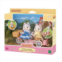 SYLVANIAN FAMILIES 5637 TANDEM CYCLING SET HUSKY SISTER AND BROTHER