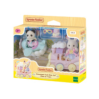 SYLVANIAN FAMILIES 5819 AMUSEMENT PARK RIDE SET - PLANE AND TRAIN