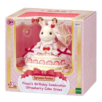 SYLVANIAN FAMILIES 5847 FREYAS BIRTHDAY CELEBRATION STRAWBERRY CAKE DRESS
