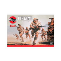 AIRFIX A0079V WWII BRITISH 8TH ARMY NORTH AFRICA VINTAGE CLASSICS 1/76 SCALE PLASTIC MODEL FIGURINES