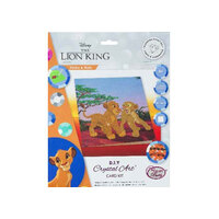 CRAFT BUDDY DIY CRYSTAL ART CARD KIT DISNEY THE LION KING SIMBA AND NALA 18CM X 18CM PARTIAL CRYSTAL CRB5490508