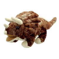 THE PUPPET COMPANY 2903 BABY DINOS - BABY TRICERATOPS BROWN HAND PUPPET