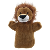 THE PUPPET COMPANY 4620 - ANIMAL ECO PUPPET BUDDIES - LION DARK BROWN HAND PUPPET-