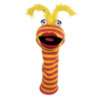 THE PUPPET COMPANY 7024 SOCKETTES - LIPSTICK PINK AND YELLOW HAND PUPPET