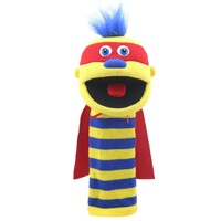 THE PUPPET COMPANY 7036 SOCKETTES - ZAP BLUE, YELLOW AND RED HAND PUPPET