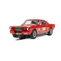 SCALEXTRIC C4658 SHELBY G.T.350 RED AND GOLD #314N 1/32 SCALE SLOT CAR