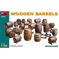 MINIART 49014 WOODEN BARRELS 20 PIECES 1/48 SCALE PLASTIC MODEL KIT