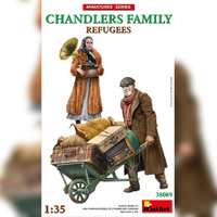 MINIART 38089 CHANDLERS FAMILY REFUGEES EUROPE 1940'S 1/35 SCALE PLASTIC MODEL KIT