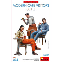 MINIART 38085 MODERN CAFE VISTITORS SET 1 1/35 SCALE PLASTIC MODEL KIT