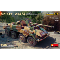 MINIART 35427 SD.KFZ.234/4 SCHWERER PANZERSPAHWAGEN 7.5CM GUN 1/35 SCALE PLASTIC MODEL KIT