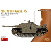 MINIART 72107 STUG III AUSF.G MAY JUNE 1943 PRODUCTION 1/72 SCALE PLASTIC MODEL KIT