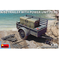 MINIART 35426 K-52 TRAILER WITH POWER UNIT PE-95 1/35 SCALE PLASTIC MODEL KIT