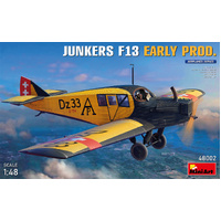 MINIART 48002 JUNKERS F13 EARLY PRODUCTION PASSENGER PLANE 1/48 SCALE PLASTIC MODEL KIT