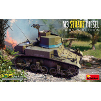 MINIART 35417 M3 STUART DIESEL EARLY PRODUCTION 1/35 SCALE PLASTIC MODEL KIT