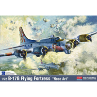 ACADEMY 12414 B-17G FLYING FORTRESS BOMBER NOSE ART 1/72 SCALE PLASTIC MODEL KIT