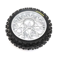 LOSI LOS46007 DUNLOP MX53 REAR TYRE MOUNTED WITH CHROME WHEEL, PROMOTO-MX