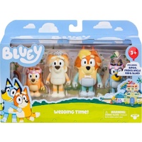 MOOSE BLUEY AND FAMILY WEDDING TIME FIGURINES 4PC