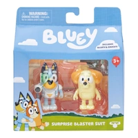 MOOSE BLUEY SURPRISE BLASTER SUIT BLUEY AND CHUCKY FIGURINES