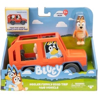 MOOSE BLUEY HEELER FAMILY ROAD TRIP 4WD VEHICLE PLAYSET INCLUDES MUM FIGURE