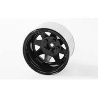 RC4WD 5 LUG DEEP DISH WAGON 1.9 INCH STEEL STAMPED BEADLOCK WHEELS (BLACK)