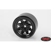 RC4WD Z-W0229 STAMPED STEEL 1.0INCH STOCK BEADLOCK WHEELS BLACK 4 PIECES FOR RC CRAWLER