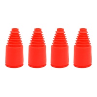 ROVAN 65087-1 HALF SHAFT DUST BOOTS (4) RED, 650871