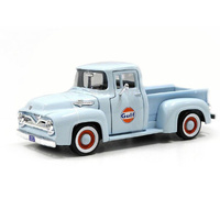 MOTOR MAX DDA79659 GULF RACING 1956 FORD F-100 PICKUP 1/24 SCALE DIECAST