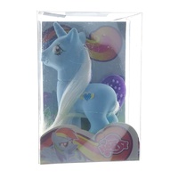 MY LOVELY HORSE BLUE UNICORN WITH BLUE HORN AND HEART WITH BRUSH