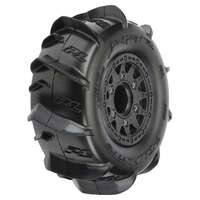 PROLINE 1018510 DUMONT PADDLE SC 2.2 INCH/3.0 INCH TYRES MOUNTED ON RAID WHEELS BLACK FRONT OR REAR SHOURT COURSE TRUCK TYRES 1/10
