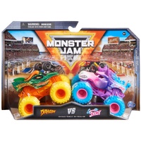 SPIN MASTER MONSTER JAM 6064128 DRAGON VS SPARKLE SMASH 2 PACK 1/64 SCALE DIECAST MONSTER TRUCKS