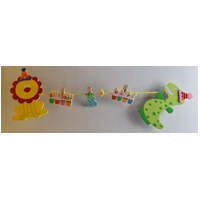 KAPER KIDZ WOODEN BIRTHDAY MEMO CLIP WITH LION AND DINOSAUR